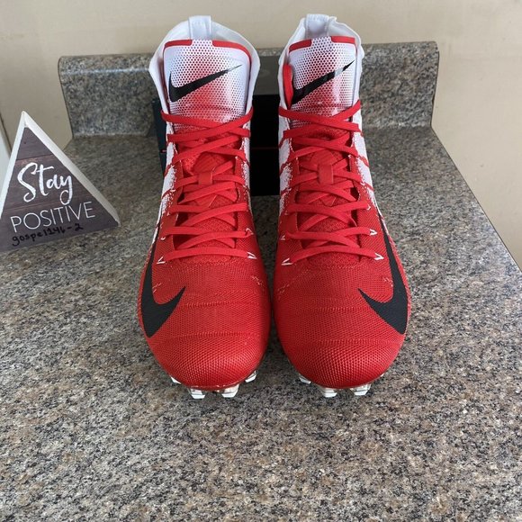 Nike Vapor Untouchable 3 Elite Football Cleats White Gym Red SZ 12.5 AO3006-160‎ - Picture 6 of 9